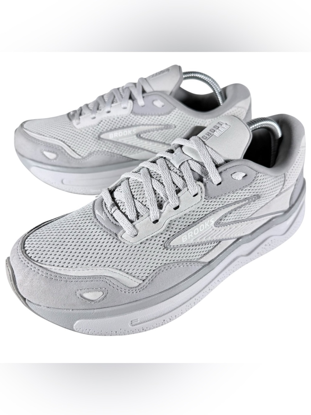Brooks Women's Ghost Max Se Shoe Oyster/Alloy/Antartica (Gray) Size 10.5 B